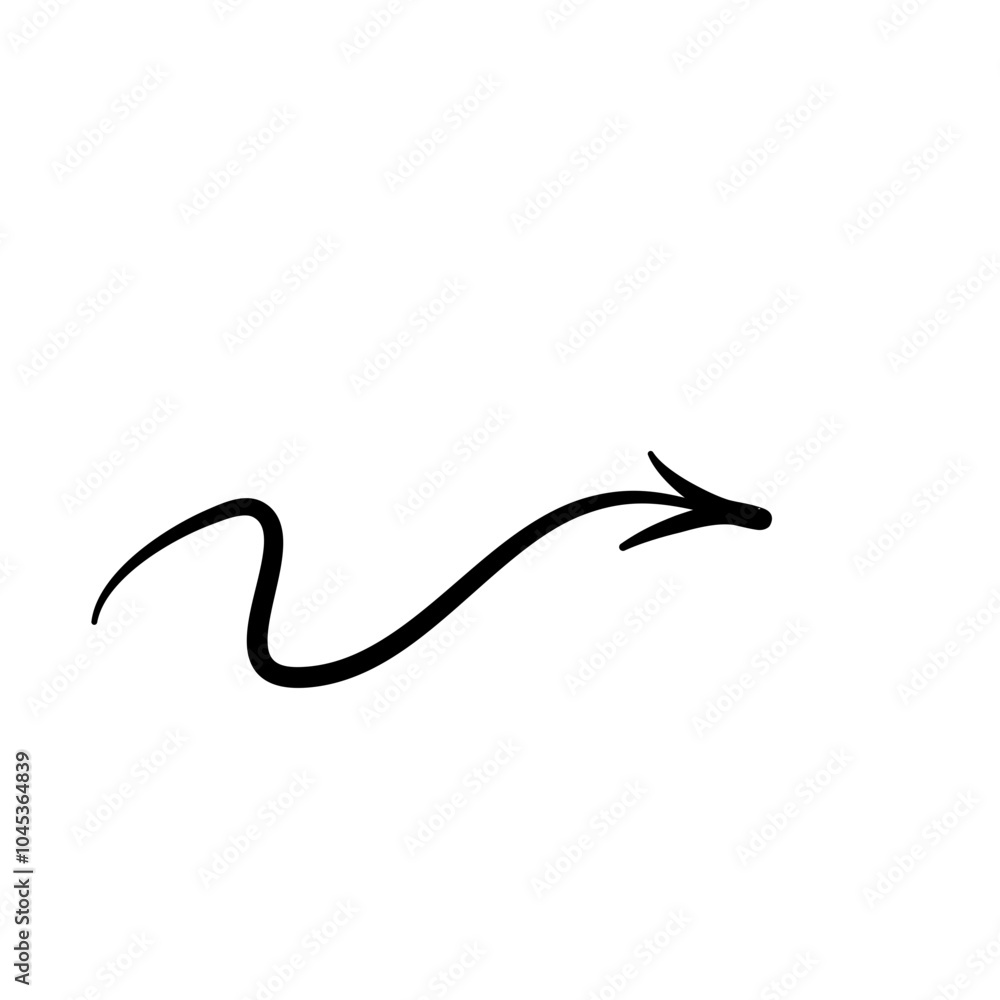 Hand drawn curved doodle chalk arrows Hand drawn curved doodle chalk arrows