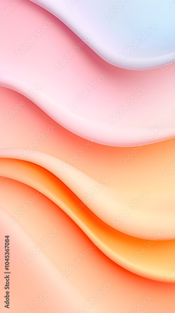 Soft wavy gradient background in pink, peach and orange tones. Abstract flow fabric texture. Design for wallpaper and digital artwork Soft wavy gradient background in pink, peach and orange tones. Abstract flow fabric texture. Design for wallpaper and digital artwork
