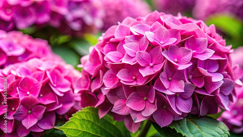 Close-Up detail of pink Hydrangea or hortensia flowers Hydrangea Macrophylla Close-Up detail of pink Hydrangea or hortensia flowers Hydrangea Macrophylla