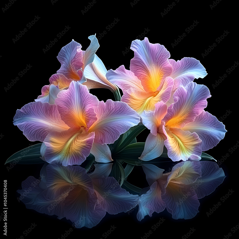 A delicate close-up of a blooming cattleya orchid in a spring garden, showcasing the beauty of nature with its bright petals . A delicate close-up of a blooming cattleya orchid in a spring garden, showcasing the beauty of nature with its bright petals .