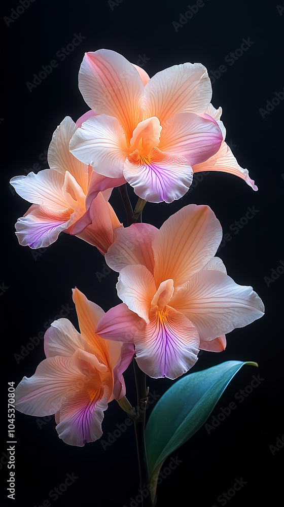 A delicate close-up of a blooming cattleya orchid in a spring garden, showcasing the beauty of nature with its bright petals . A delicate close-up of a blooming cattleya orchid in a spring garden, showcasing the beauty of nature with its bright petals .