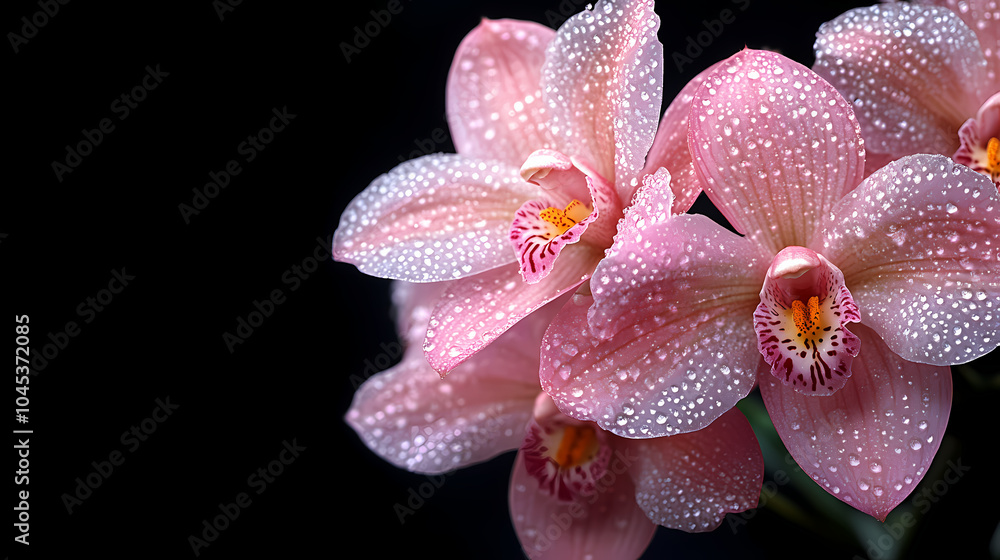 A delicate close-up of a blooming cattleya orchid in a spring garden, showcasing the beauty of nature with its bright petals . A delicate close-up of a blooming cattleya orchid in a spring garden, showcasing the beauty of nature with its bright petals .