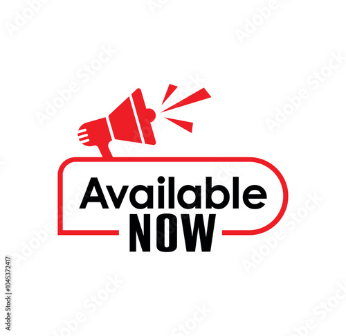 available now text information sign	