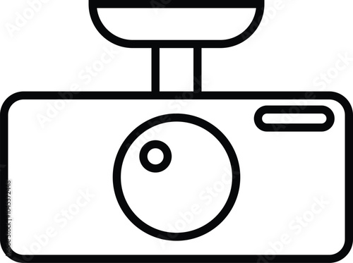  Car DVR lined icon. Editable Stroke. Vector Illustration