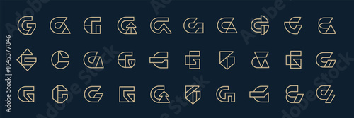 Minimalist and Geometric G Logo Collection.