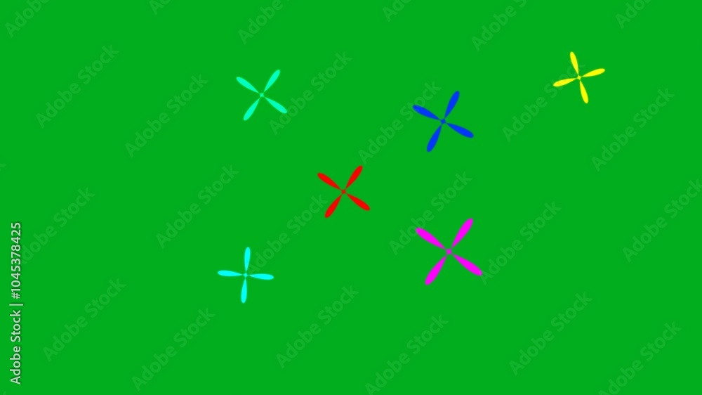 Digital seamless loop animation background. flower blooming bright colors illustrated animation. animation of a blooming daisy flower on a green background Digital seamless loop animation background. flower blooming bright colors illustrated animation. animation of a blooming daisy flower on a green background