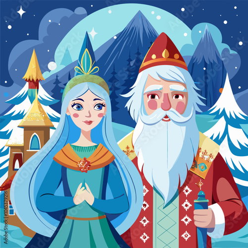 Snow Maiden and Father Frost