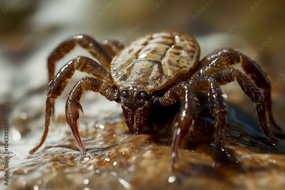 a tick drinking blood.AI generative. a tick drinking blood.AI generative.