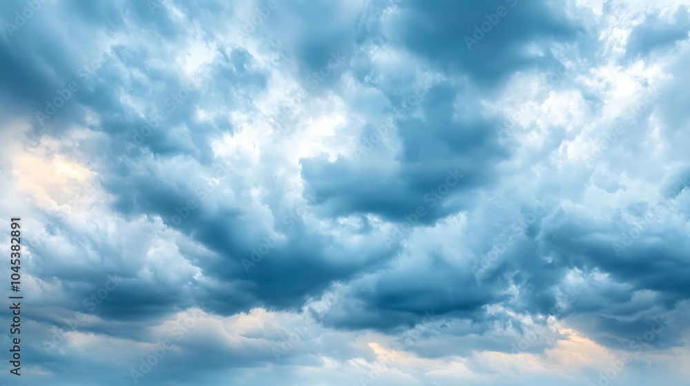 Dramatic cloud formations under a blue sky the beauty of nature's canvas captured in all its glory Dramatic cloud formations under a blue sky the beauty of nature's canvas captured in all its glory