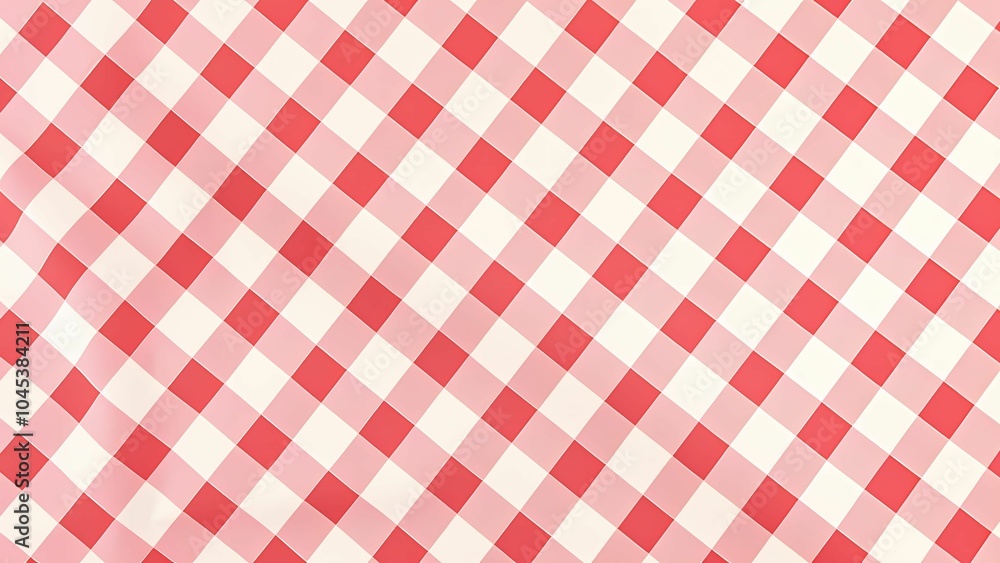 Red and White Gingham Pattern: A classic red and white gingham pattern, perfect for adding a touch of rustic charm to your designs. The diagonal squares create a dynamic and eye-catching texture. Red and White Gingham Pattern: A classic red and white gingham pattern, perfect for adding a touch of rustic charm to your designs. The diagonal squares create a dynamic and eye-catching texture.