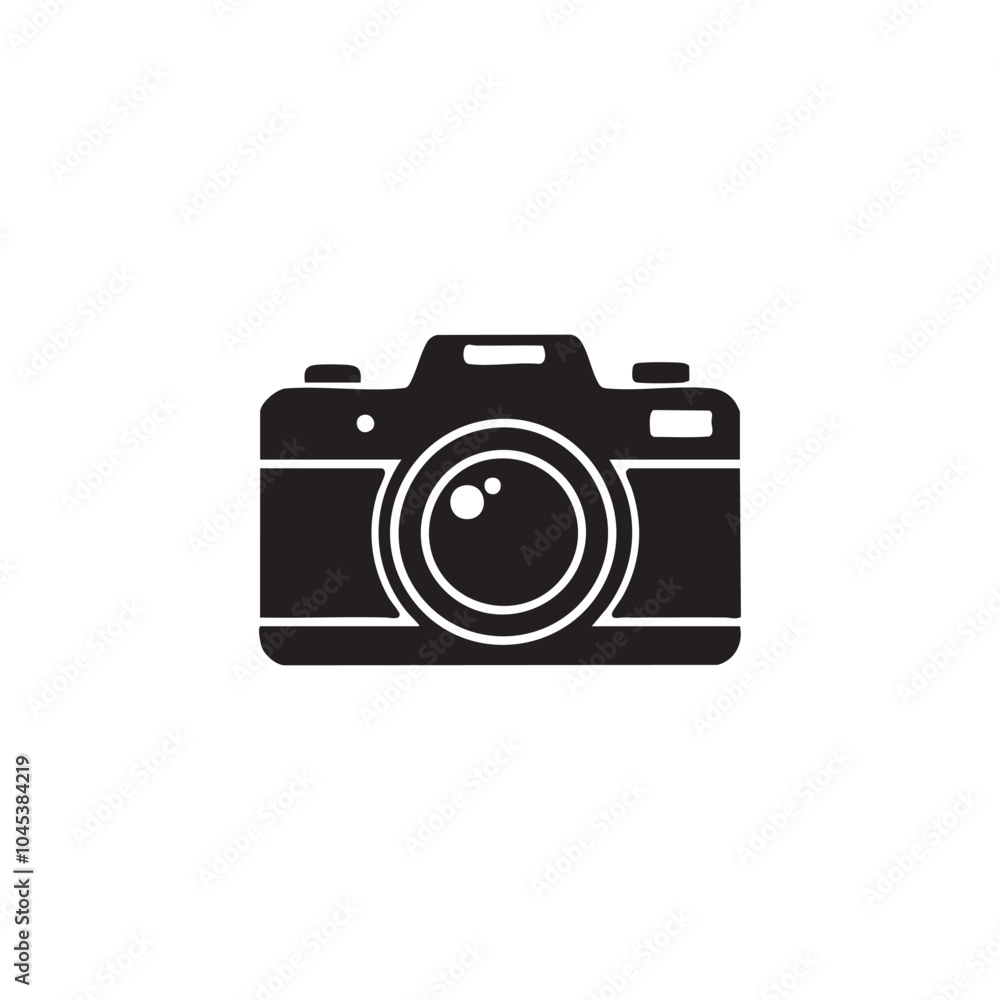 Black camera icon design art Black camera icon design art