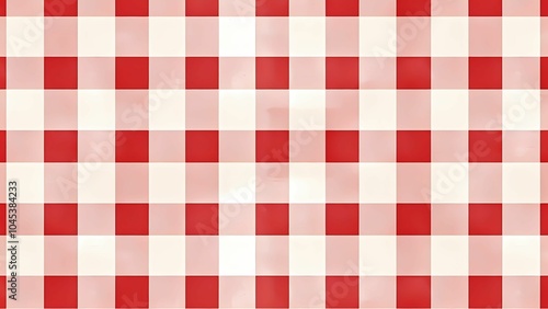 Red Gingham Picnic Tablecloth Texture 