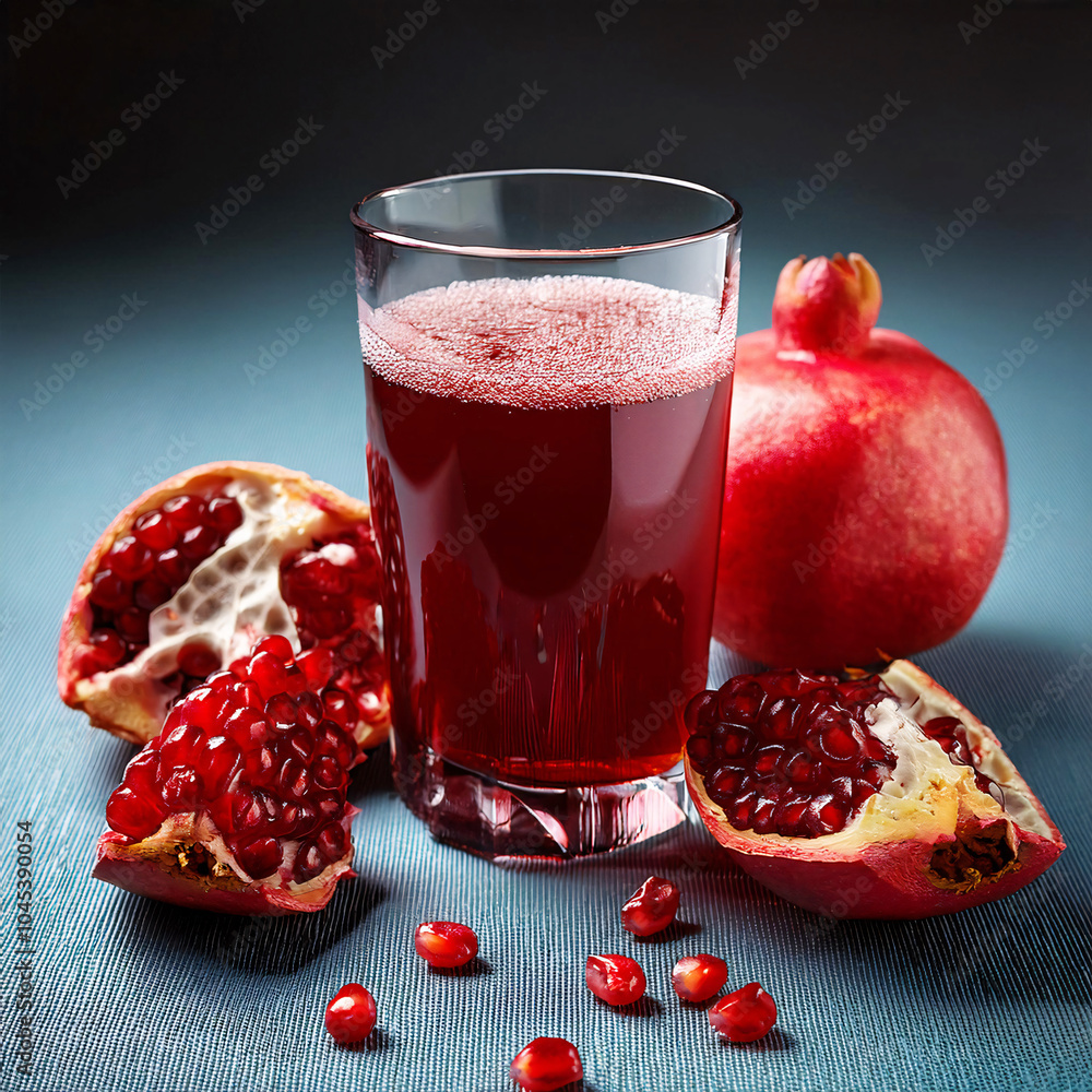 pomegranate and juice pomegranate and juice