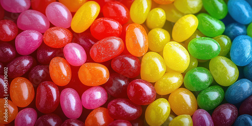  A background of colorful jelly beans, vibrant and playful, perfect for Easter celebrations or candy