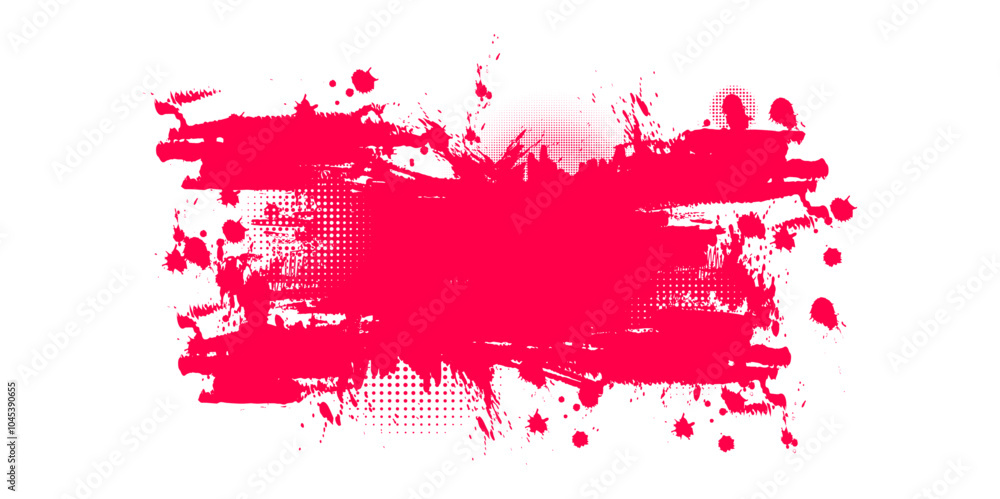 Red Grunge Frame With ink spatters, Halftone Pattern and Grungy background, Sale banner, Offer Button and Frame Mockup, paintbrush, splash, spray, ink splatter and paint marks. artistic graphic box, Red Grunge Frame With ink spatters, Halftone Pattern and Grungy background, Sale banner, Offer Button and Frame Mockup, paintbrush, splash, spray, ink splatter and paint marks. artistic graphic box,
