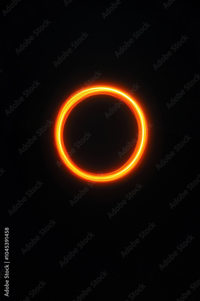 vibrant orange circle of light trails creates abstract spiral effect against dark background, evoking sense of movement and energy vibrant orange circle of light trails creates abstract spiral effect against dark background, evoking sense of movement and energy