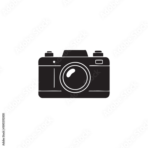 Black camera icon design art