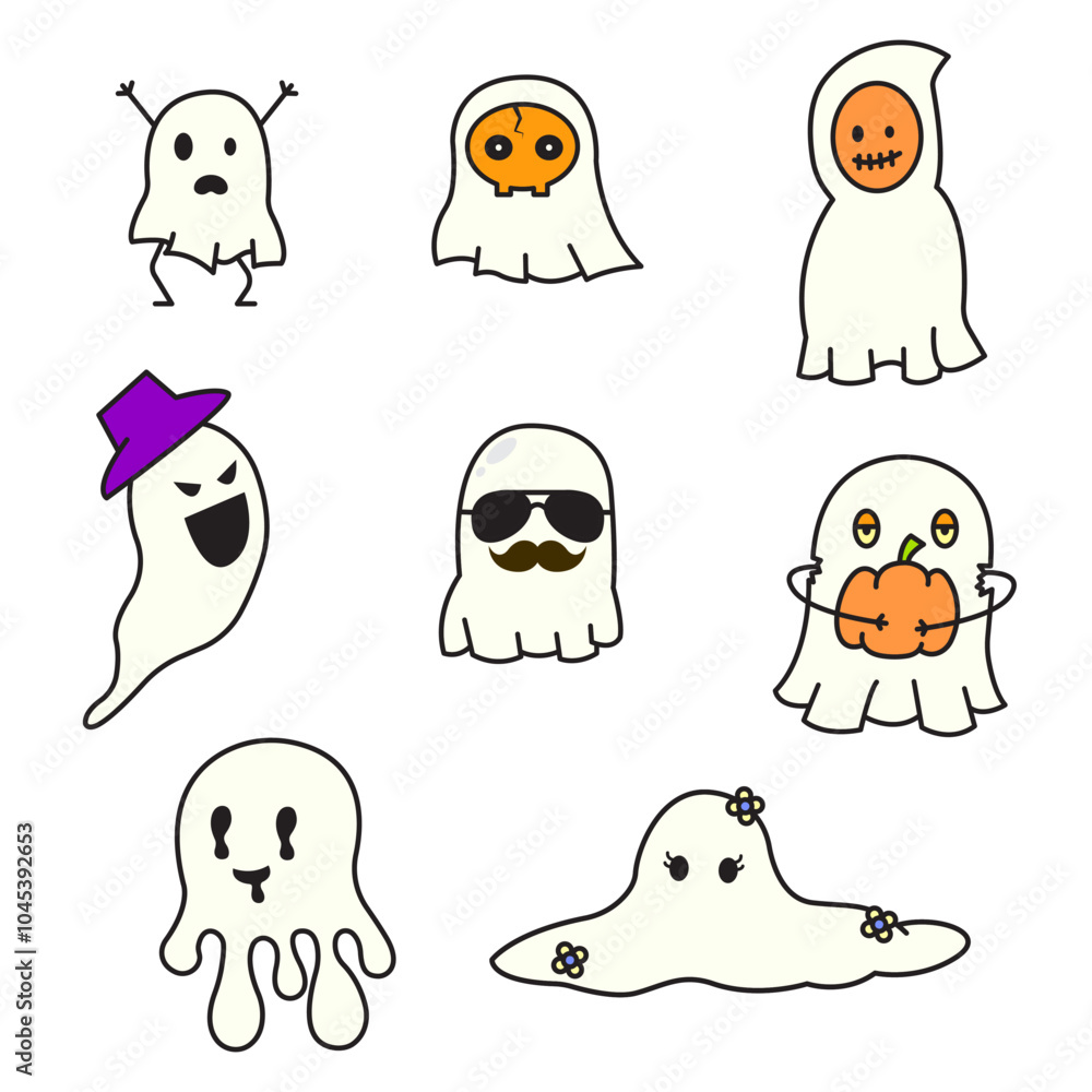 Spooky Cute Ghost Design Collection Spooky Cute Ghost Design Collection