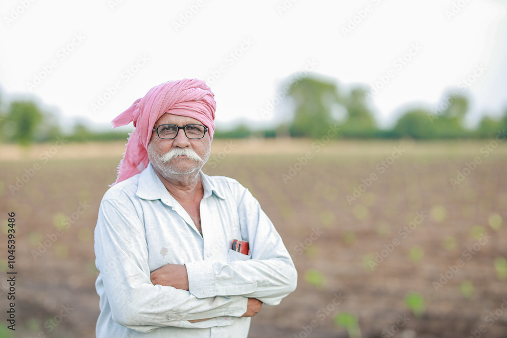 happy old Indian farmer happy old Indian farmer