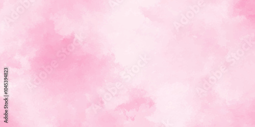 Vector fantasy light red and pink shades watercolor background. Hand drawn vector texture. Pastel color watercolor banner. Aquarelle paint paper textured stain canvas element for text design.	