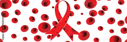 Illustration background with a world aids day