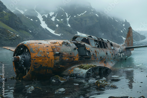 Old US Navy Plane Wreck in Iceland photo