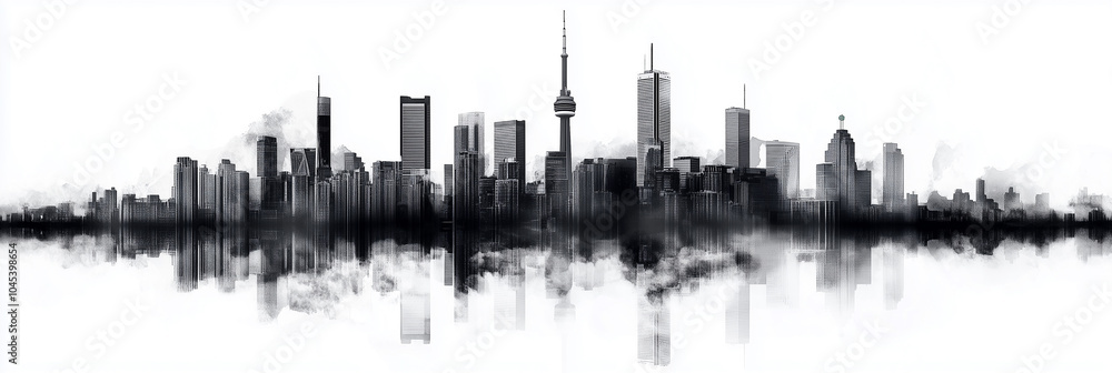 Fototapeta premium skyline modern city urban architecture Background 