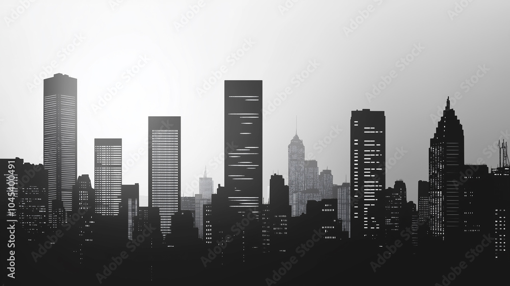 Fototapeta premium skyline modern city urban architecture Background 