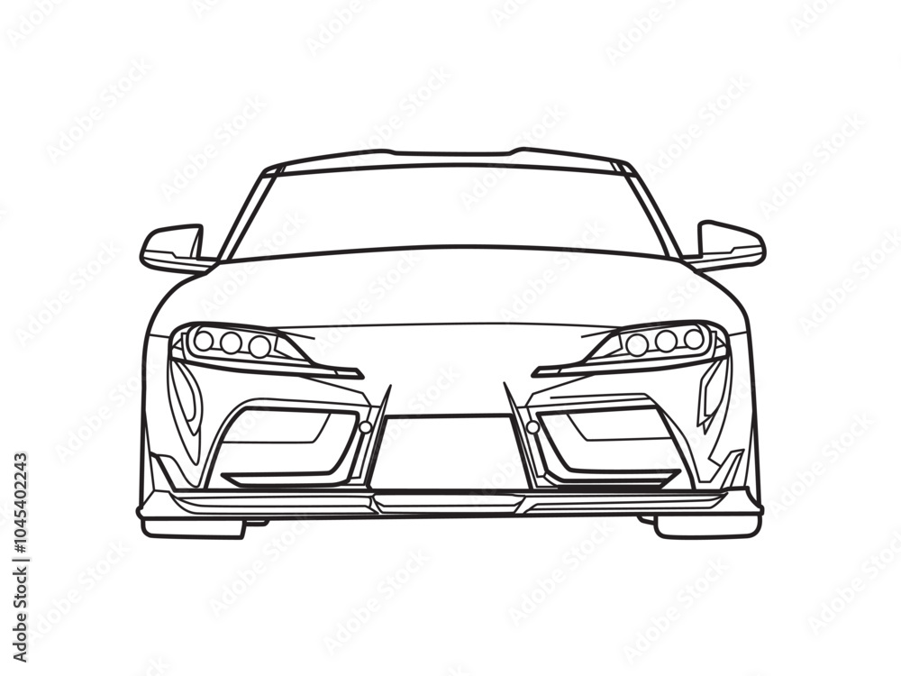 Obraz premium Super sports car illustration art isolated with background