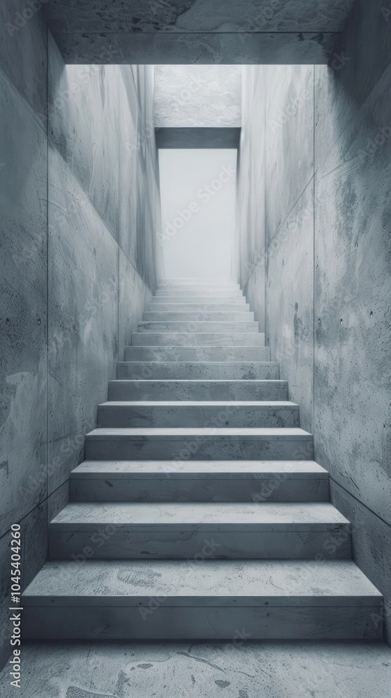 Fototapeta premium Grey tone wallpaper stairway to world architecture staircase building.