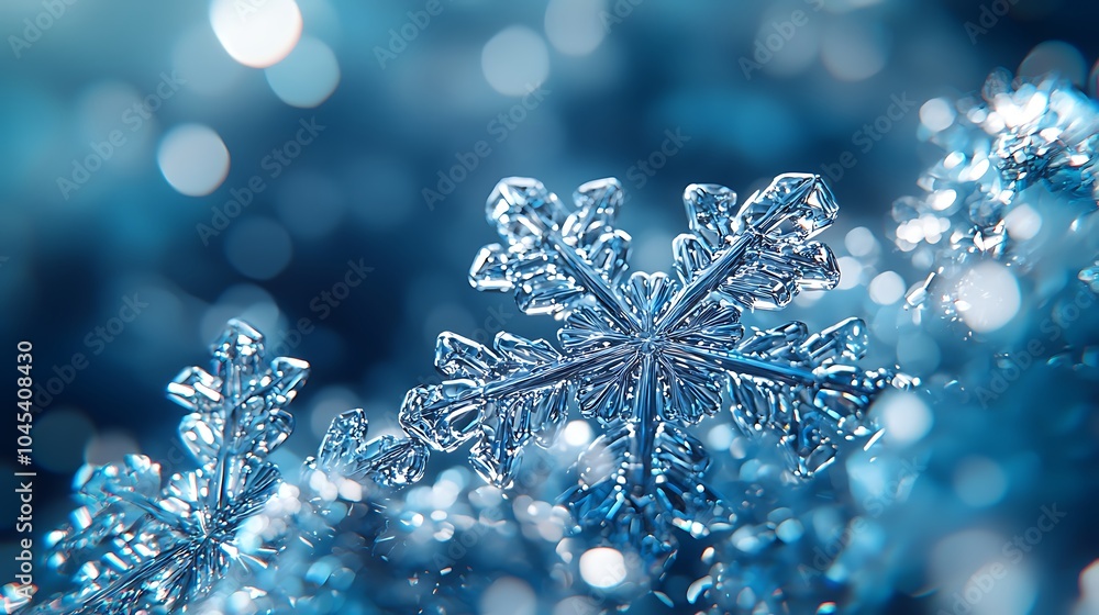 Metallic Snowflake Formations in 3D Texture Metallic Snowflake Formations in 3D Texture