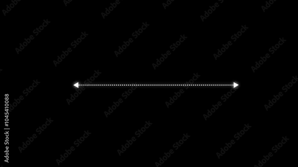Measuring distance length dotted line animation, isolated on transparent background alpha channel Measuring distance length dotted line animation, isolated on transparent background alpha channel