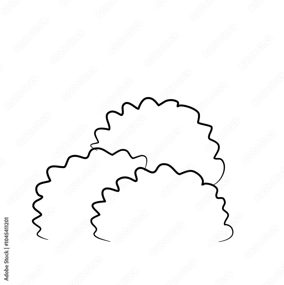 Outline bushes vector