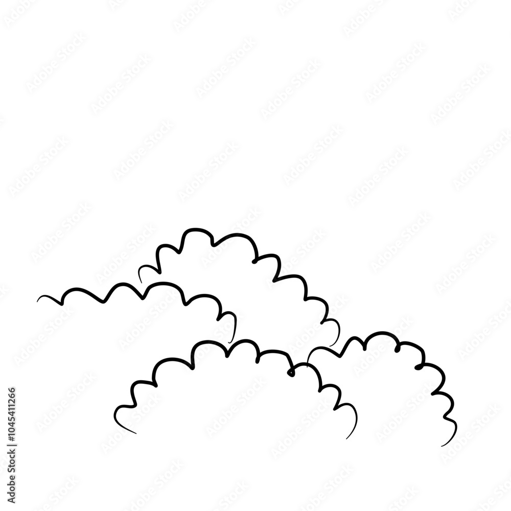 Outline bushes vector Outline bushes vector