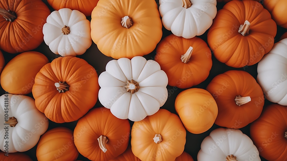 Autumn Pumpkins on Display with Vibrant Colors Autumn Pumpkins on Display with Vibrant Colors