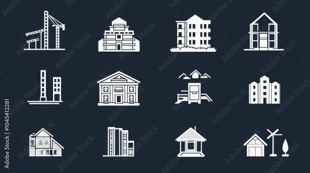 Modern Architectural Icons for Building Projects