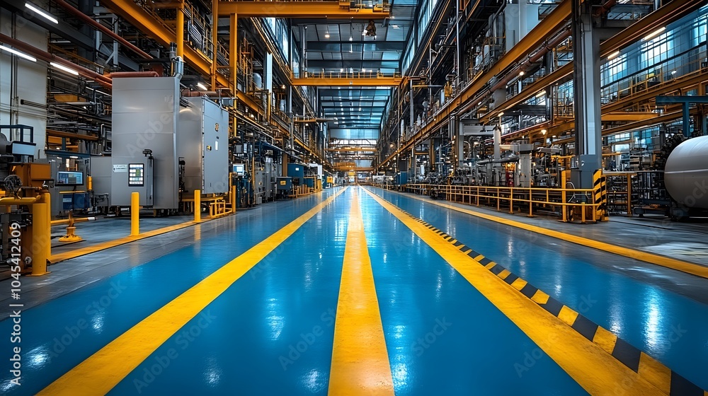 A vast hydrogen fuel cell facility, illustrating the role of hydrogen in reducing emissions in industries that cannot be easily electrified A vast hydrogen fuel cell facility, illustrating the role of hydrogen in reducing emissions in industries that cannot be easily electrified