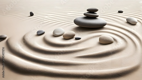 The Subtle Dance of Calmness: The Spiritual Connection Between Still Stones, Flowing Sand, and the Meditative Essence of Zen Balance