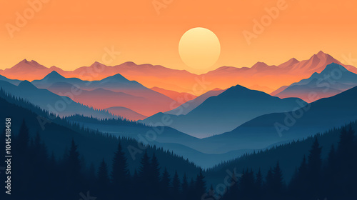 The sunset in the valley, wallpaper, a colorful natural phenomenon that is so beautiful