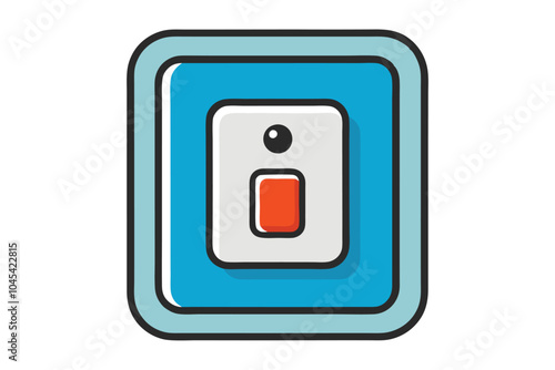 Electric switch icon isolated on white background.