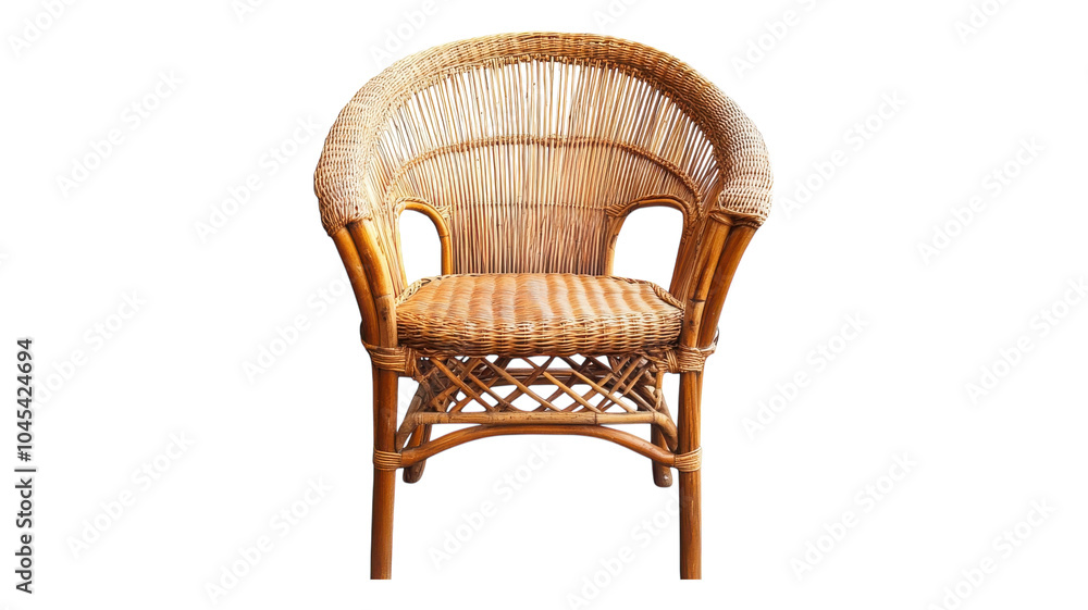 Stylish wicker chair designed for comfort and leisure, perfect for cozy indoor or outdoor settings in natural light. Stylish wicker chair designed for comfort and leisure, perfect for cozy indoor or outdoor settings in natural light.