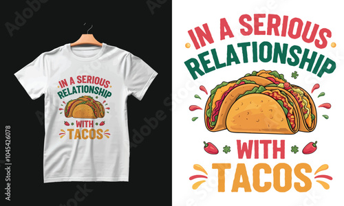 Taco Tshirt design template photo