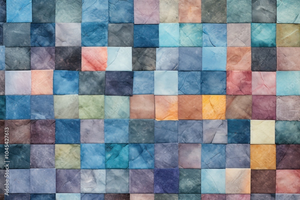 Stepping stoned quilt block pattern texture chess game.