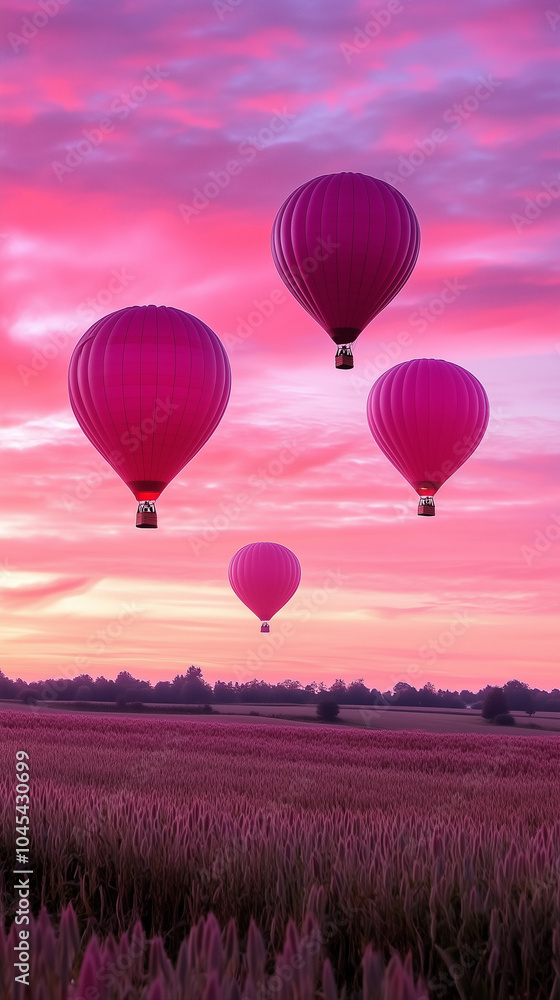 Fototapeta premium Sunrise Hot Air Balloon Adventure