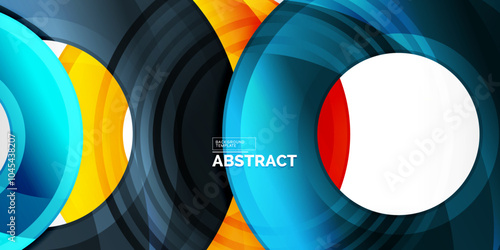 Circles, round elements, ring shapes premium background. Vector Illustration For Wallpaper, Banner, Background, Card, Book Illustration, landing page