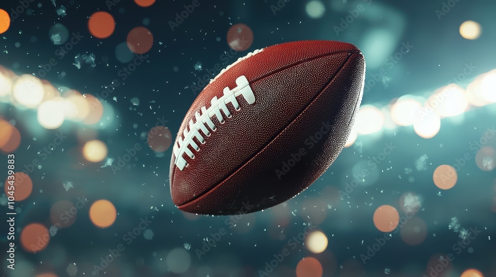 3D Football Flying Through the Air in Dynamic Scene 3D Football Flying Through the Air in Dynamic Scene