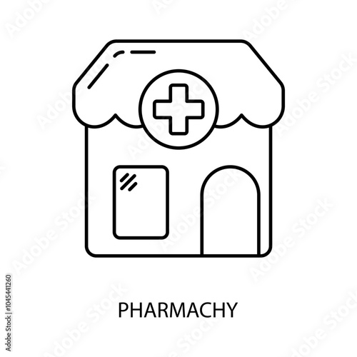 pharmachy concept line icon. Simple element illustration. pharmachy concept outline symbol design. photo