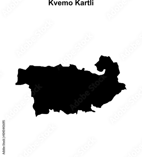 Kvemo Kartli region blank outline map