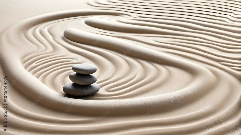 An Eternal Flow of Peaceful Energy Exploring the Natural Symmetry of Stones Amid the Rippling Waves of a Mindfully Curated Zen Garden (1) An Eternal Flow of Peaceful Energy Exploring the Natural Symmetry of Stones Amid the Rippling Waves of a Mindfully Curated Zen Garden (1)