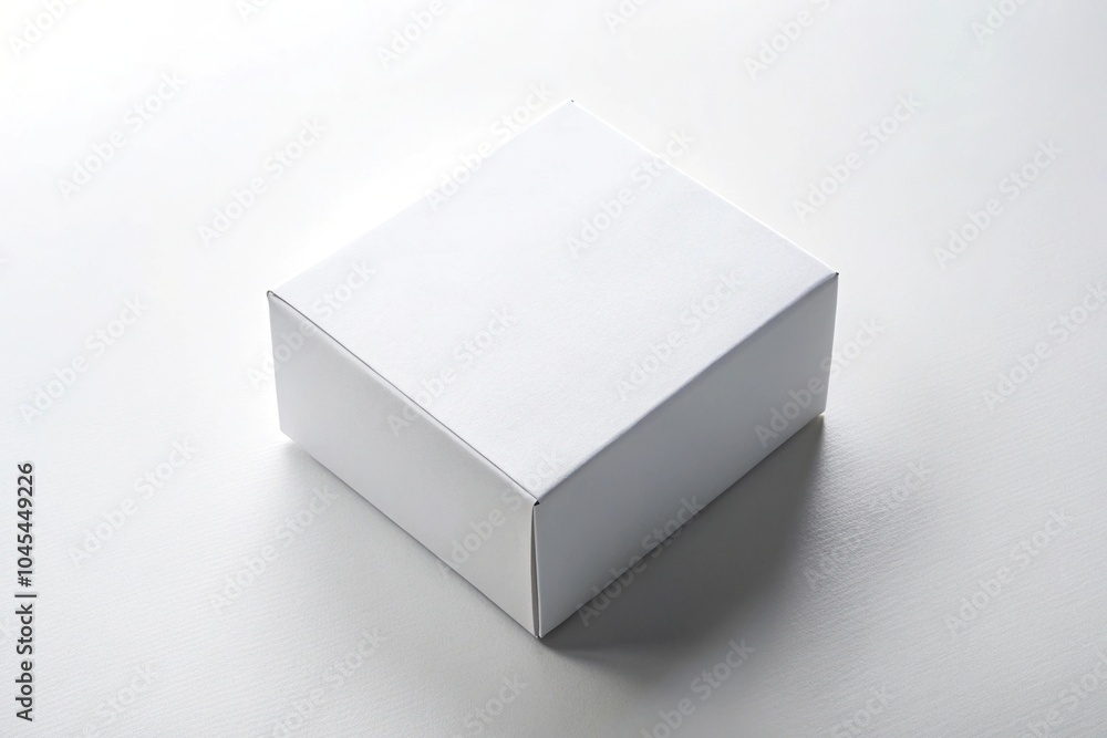 white paper box mockup on white background white paper box mockup on white background